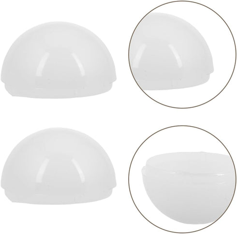 10pcs Toyvian Plastic Lamp Shade Vanity Light Globe Replacement Half Sphere Cover for Bathroom Makeup Mirror Wall