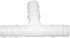JoyTube Plastic Hose Barb Fittings, 3/8" ID Equal Barbed Tee Pipe Connectors, Pack of 6