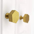 WenRan Closet 28mm (4) Pure Brass Color Scandinavian Gold Hexagonal Cabinet Shoes Wine Bedside Table Drawer Door Long