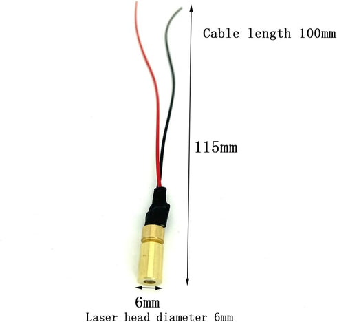 650nm red light laser module industrial laser module adjustable focal length(6mm-line-4packs) by BEITESI