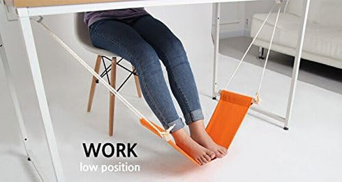 Home-organizer Tech Portable Adjustable Foot Hammock for Corner Desk, Mini Under Desk Foot Rest for Home, Office, Travel