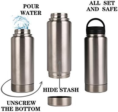 Stainless Steel Tumbler Safe Water Bottle Stash Box Diversion Safe Hidden Safe with huge storage and vacuum keep warm