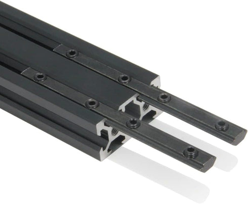 10PCS Black Straight Line Inside Connector Joint Bracket, 3.9 Inch with M5 Screws for 6mm T Slot Aluminum Profile