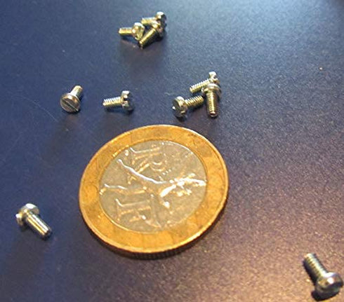 K-mac 18-8 M2 .4 mm 4 mm 200 Zinc Plated Stainless Steel Cheese Head Slotted Machine Screws, FT, x Thread Size x