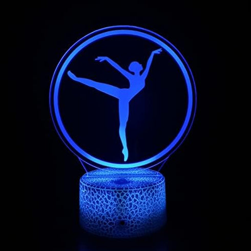 HPBN8 Ltd 3D 7/16 Optical Illusion Ballet Night Light USB Powered Touch Switch Remote Control LED Decor Lamp Colors
