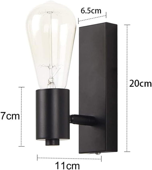 Mengjay E26 Bulb) Vintage Wall Lamp, Industrial Retro Metal Design Wall Spot, Interior Lighting for Living Room Bedroom