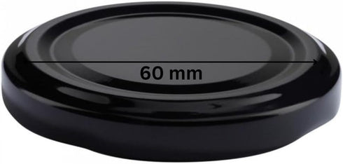 mikken 6 cm Pack 20 Twist-Off Jam Jars Diameter of Black