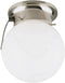Canarm 6 in. Brushed Nickel Incandescent Flush Mount Ceiling Light Fixture with