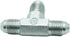 1 Piece Hydraulic 1/4" JIC (7/16"-20) 37° Flare Union Tee, JIC Male x JIC Male x JIC Male T Adapter Steel Plated by CDQBWKJGFJ