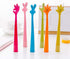 Bendable Cartoon Gesture Ballpoint Pen, 0.7mm Black Ink, 6 Pcs/Set, Cute Bending Hand Gesture Design