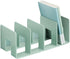 Qsvbeeqj 4 Acrylic Book End for Shelves Compartments Book End Desk Book Stopper Magazine Stand Space Saving Book
