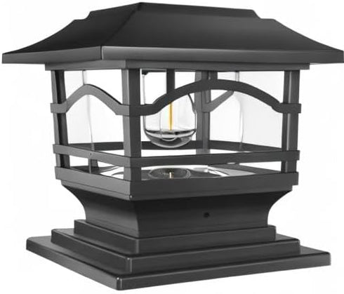 4x4 5x5 6x6 (1 Pack) Davinci Lighting Edison Solar Outdoor Post Cap Lights - - Bright LED Light for Fence Deck Garden