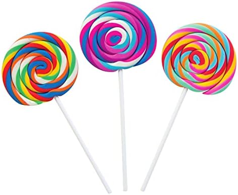 School Pencil Accessories Scented Swirl Pop Erasers, Lollipop Shape 3 pcs