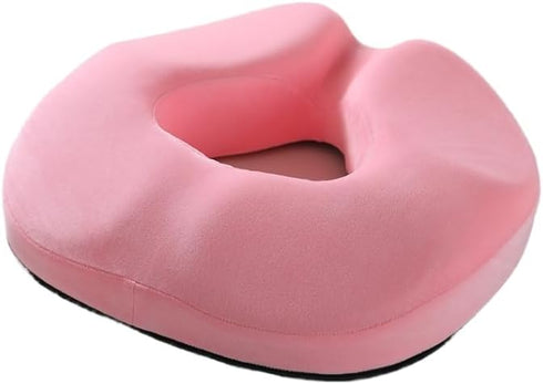 Generic Tailbone 16.5"x15"x3.5" 19 (Pink-1) Orthopedic Donut Seat Cushion Round Hollow Design for Office Chair Car