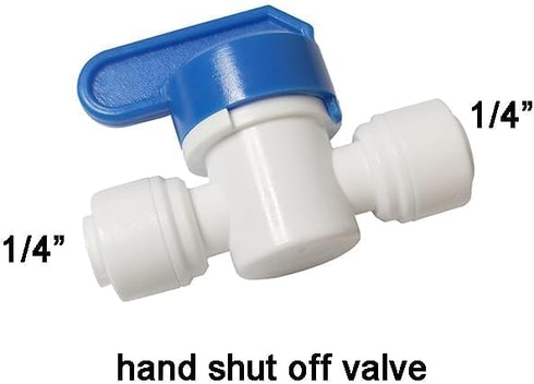 Push to Connect Water Filtration Line Tube Pipe Fittings, 1/4" O.D. Tube Quick Connector, 16pcs