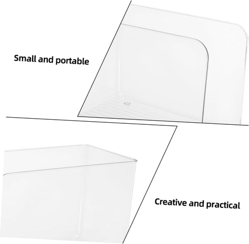 STOBOK 2pcs Transparent Bookends for Desk Organization Acrylic Book Management Stand for Books Magazines Documents