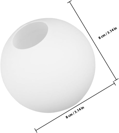 80mm Frosted Glass Globe Lamp Shade round Opal Pendant Ceiling Fan Light Cover Replacement for Home Office Wall Sconce