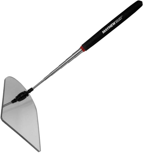Mayhew Tools TeleMirror Telescoping Acrylic Mirror, 4" x 6", Black