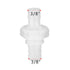 Quickun 3/8" Hose Barb Thru-Bulk Bulkhead Fitting Plastic Hex Straight Union Adapter for Water/Fuel/Air (Pack of 6)