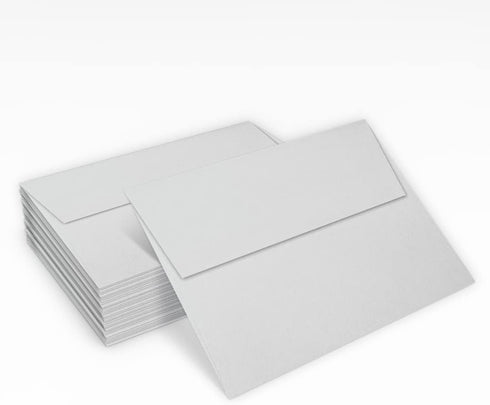 LUXPaper A7 Invitation Envelopes for 5 x 7 Cards in 80 lb. Gray, Printable with Peel and Press Seal, 50 Pack