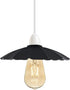Umbrella Shape Metal Lamp Shade 22cm, Black Pendant Light Shade, Easy Fit