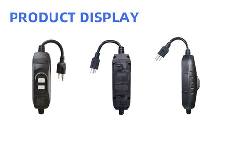 Kaper GFCI Inline Plug Replacement Assembly, 3 Wires, Waterproof Ground Fault Circuit Interrupter for Power Tools,