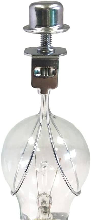 U/D Modern Silver Clip-on Lamp Shade Adapter - Round Design