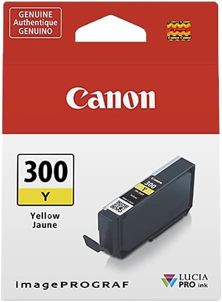 Canon PFI-300 Lucia PRO Ink, Yellow, Compatible with imagePROGRAF PRO-300 Printer