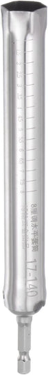 Hollow Socket, 17mm x 140mm Deep Well Power Nut Driver, 1/4" Quick-Change Hex Shank for Impact Drivers