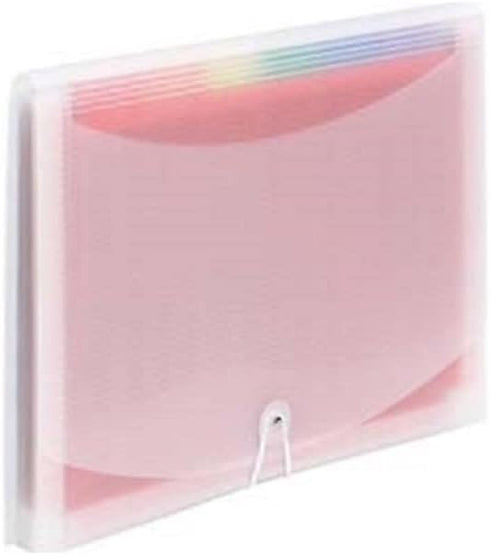 Smead Desktop Poly Expanding File Folder Organizer - 12 Pockets, Accordion File, Letter Size with Flap and Cord Closure