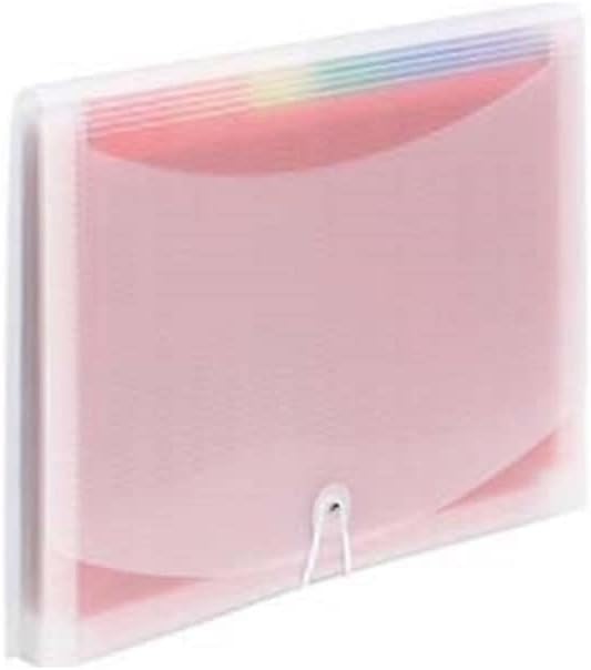 Smead Desktop Poly Expanding File Folder Organizer - 12 Pockets, Accordion File, Letter Size with Flap and Cord Closure