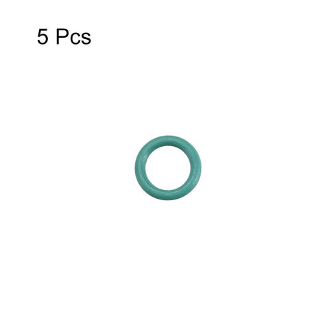 uxcell Fluorine Rubber O-Rings, 6mm OD 4mm ID 1mm Width FKM Seal Gasket for Machinery Plumbing, Green, Pack of 5