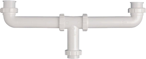 Plumb Pak 222TTWK Center Outlet Continuous Waste Drain, 1.5 x 16 Inch, White