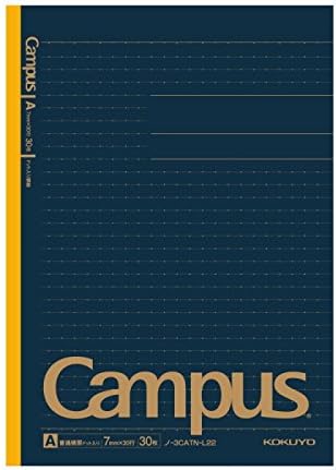 KOKUYO Campus Todai Series Pre-Dotted Notebook, Semi B5 Pre-Dotted-Line, 30 Sheets-60 Pages, Pack of 5 Limited Dark
