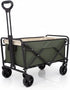 Generic Foldable Utility Wagon Cart with Wheels Heavy Duty | Collapsible Grocery Wagon for Groceries, Beach, Kids