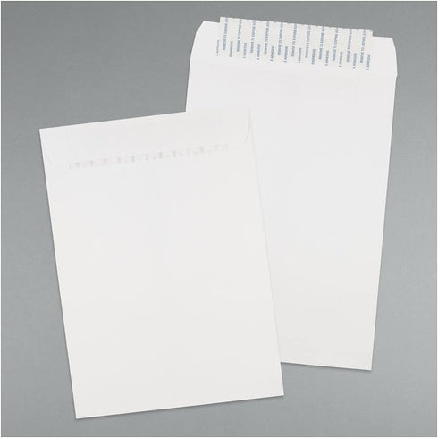 JAM PAPER 7 1/2 x 10 1/2 Open End Commercial Envelopes - 25/Pack - White - Peel and Seal Closure