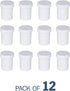 EZY DOSE Ointment Jar and Container - Leak-Proof for Creams and Balms, Durable Design, 2 oz Capacity, White (Pack of 12)