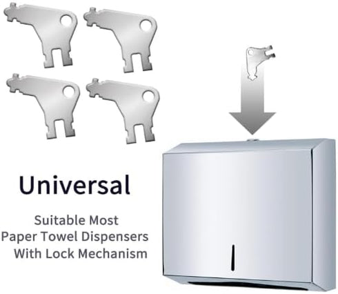Golf Cart Keys 5Pcs Paper Towel Dispenser Key, Universal Dispenser Key for GP Towel Dispensers and Toilet Paper