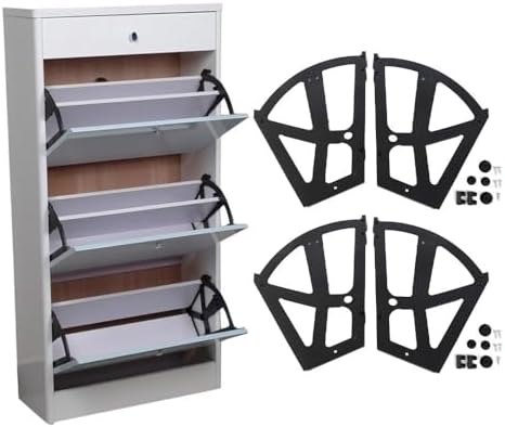 Chiffonade 2 Pair Hinges for Shoe Racks Drawer Hinge Rack Replacement ABS Shoe Cabinet Hinges - Cabinet Parts