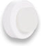 EVI Wall Mounted Doorstop, Natural Silicone with Adhesive or Screw Installation, Stainless Steel, White Rubber