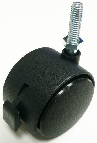 2" 50mm Locking Caster with Brake, 1/4" - 20 x 1", 4 Pack, 90 lbs Each