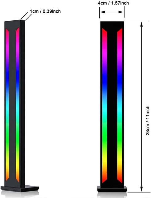 MIHEAL Smart LED Light Bars, Metal Aluminium Housing with App Control and Music Sync Rhythm Mode, Mood Lighting