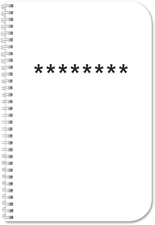 BookFactory Password Book Organizer, 120 Pages, 3.5'' x 5.25'', Thick Translucent Cover, Wire-O Binding