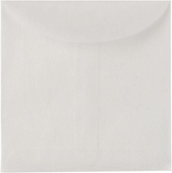 LUXPaper Open End Square Envelopes | 3 1/2" x 3 1/2" | Glassine | 30lb. Text | 50 Qty