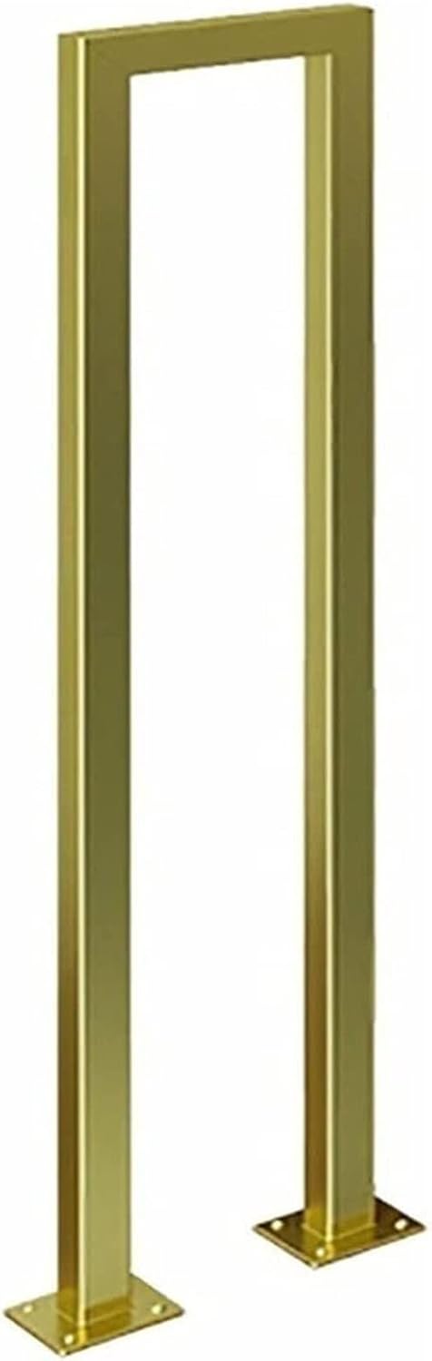 Generic Stair Handrail - U-Shaped Iron Stairway Guardrails, 1.3ft-3.2ft Gold, Non-Slip Hand Rails,