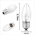 40W Bulbs Bulb E26 (12PACK) SCOMX Equivalent Incandescent Torpedo Tip Chandelier with Crystal Clear Incandescent Light
