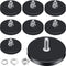 Flutesan Neodymium Magnet Rubber Coated Mounting Small Scratch Safe Black Stud Magnet