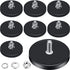 Flutesan Neodymium Magnet Rubber Coated Mounting Small Scratch Safe Black Stud Magnet