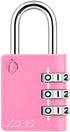 ZarkerXD35 3-Digit Combination Lock, Padlock for School, Gym, Sports Locker, Outdoor Storage (1-Pack, Pink)