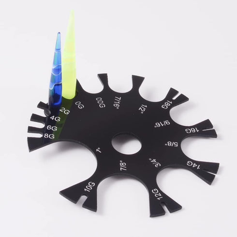 Black Acrylic Wire Gauge Measuring Tool, 1mm-25mm Thickness Gauge Measurement Tester Ruler for Wire Diameter